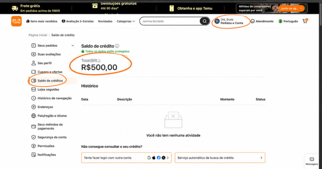 Como Trocar Créditos por Produtos da Temu